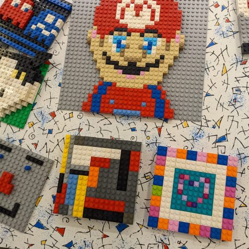 Various LEGO Mosaic builds